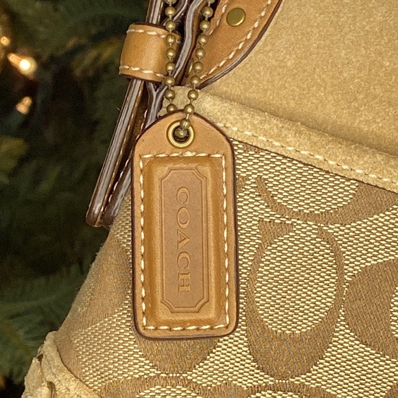 Coach suede and leather hobo purse - Picture 6 of 7